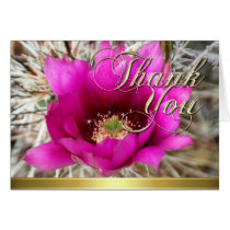 Pink Desert Rose Thank You Card