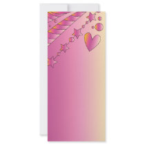 Pink design with hearts and stars rack cards by Valentine_Shop Pink design with hearts and stars rack cards