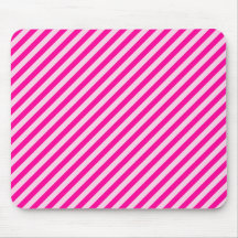 Pink Diagonal Stripes Mousepads