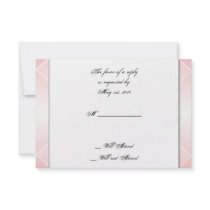 Pink Diamond with Rounded Corners Response Card Custom Invitations