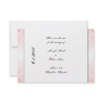 Pink Diamond with Rounded Corners Save the Date Custom Invites
