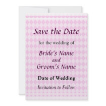 Pink Diamonds Save the Date invitations