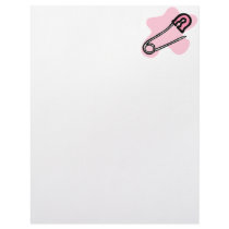 Pink Diaper Pin Letterhead Design