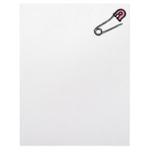 Pink Diaper Pin Personalized Letterhead