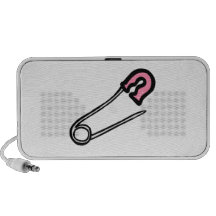 Pink Diaper Pin Mp3 Speakers