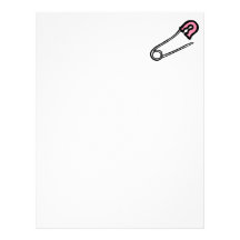 Pink Diaper Pin Personalized Letterhead