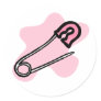 Pink Diaper Pin Stickers