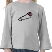 Pink Diaper Pin Tee Shirts