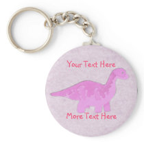 Pink Dino Keychain