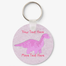 Pink Dino Keychain