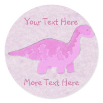 Pink Dinosaur Stickers