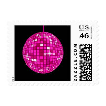 Pink Disco Ball Stamps