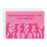 Pink Disco Theme 70's Party Custom Invitations