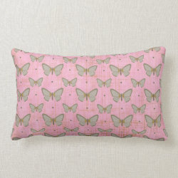 Pink Distressed Butterfly Pillow