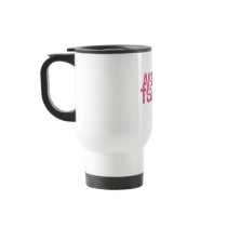 Pink Distressed Text Algebra Teacher Coffee Mug