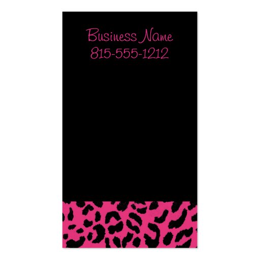 Pink Diva Business Card (front side)