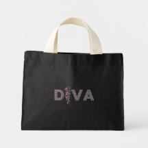 Pink Diva Canvas Bags
