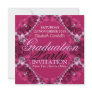Pink Diva Fractal Lace Graduation Party Invitation