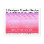 Pink Diva Martini Recipe Card Postcard
