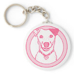 Pink Dog Keychain