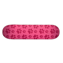 Pink dog paw prints skate decks