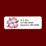 Pink Dogwood Blossom Label labels