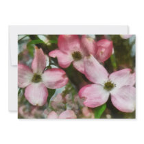 Pink Dogwood Closeup invitations