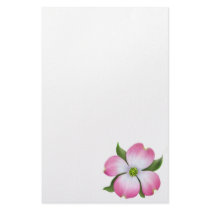 Pink Dogwood Flower Stationery