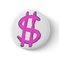 Rosa Dollar-Zeichen buttons