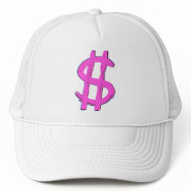 Pink Dollar Sign hats by ElectricPopSpot Pink Dollar Sign hats