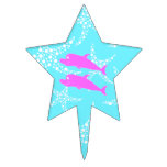 Pink Dolphins. Cake Topper