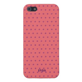 Pink Doodle Polka Dots iPhone 5 Case