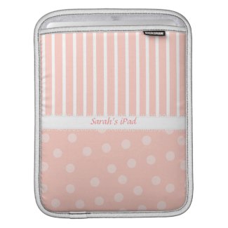 Pink Dots and Stripes iPad Sleeve