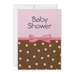 Pink Dots Baby Shower Invitations
