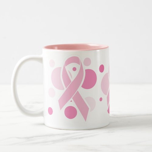 Le rose pointille la tasse de café mug
