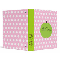 Pink Dots Personalized Teacher Binder