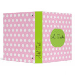 Pink Dots Personalized Teacher Binder