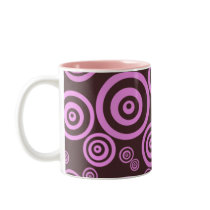 Pink dots swirls mugs by myhome71 Pink dots swirls mugs