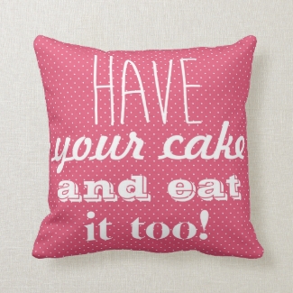 Pink dots throw pillow