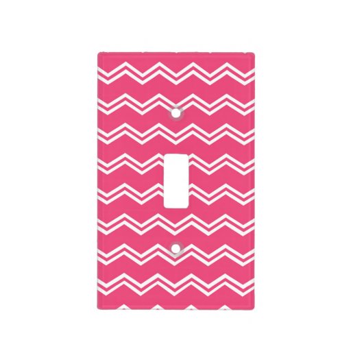 Pink Double Chevron Light Switch Cover Zazzle