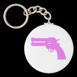 Pink Double Love Gun keychains