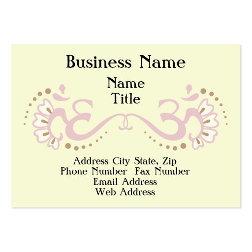 Pink Double Om Profile Card Business Cards (front side)