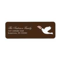 Pink Dove Address Labels