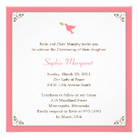 Pink Dove Baptism/Christening Invitation invitations