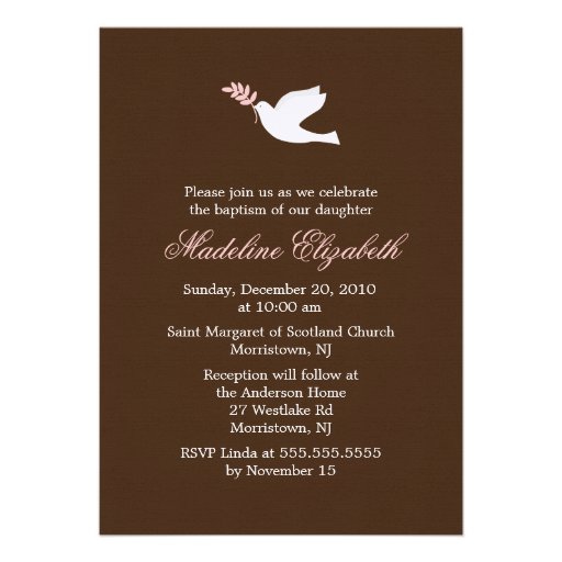 Pink Dove Invitations