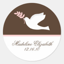 Pink Dove Stickers