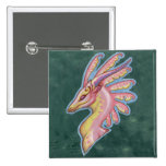 Pink dragon bust button