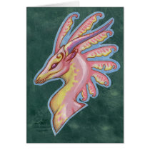 Pink dragon bust card