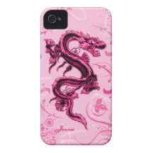 Pink Dragon Custom iPhone 4 Case