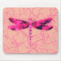 Pink Dragonfly mousepads
